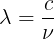 Equation for speed of light.