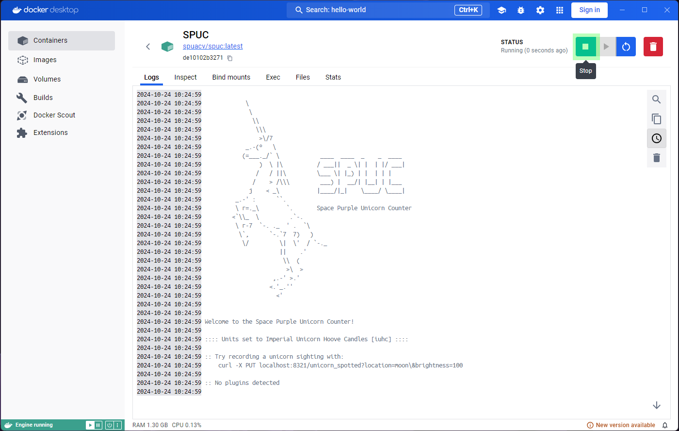 Optional settings for spuc - Step 1