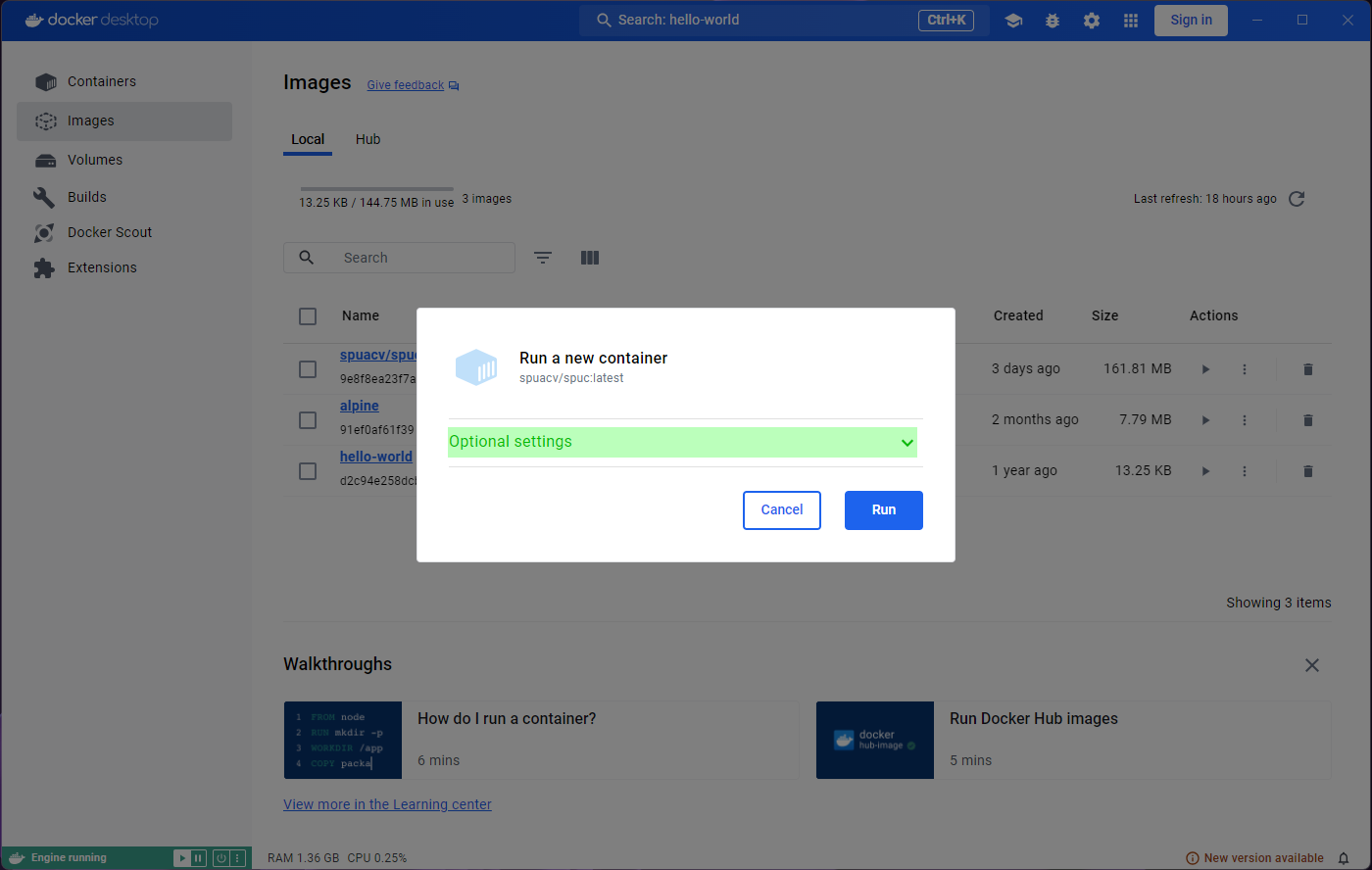 Optional settings for spuc - Step 2