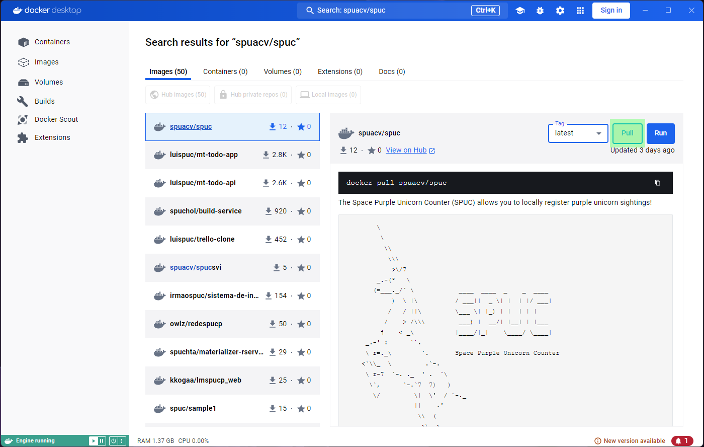 Search and pull of SPUC container - Step 4