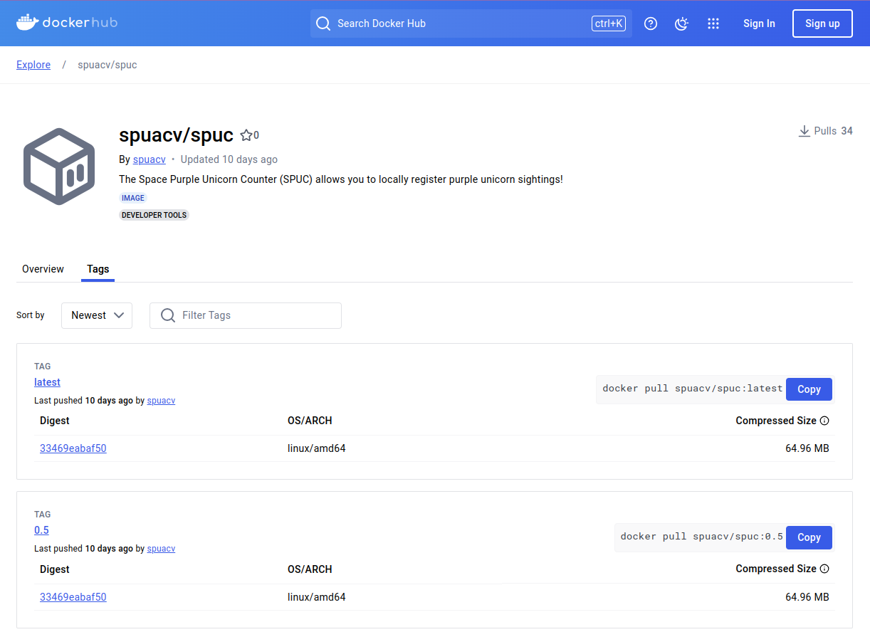 Dockerhub_spuc_tags